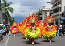 desfiles de blocos e bandas de Guarujá