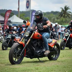 espetáculo de motos radicais