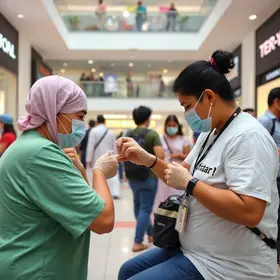 vacinação no shopping