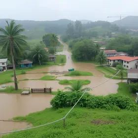 Chuvas fortes em Guarujá
