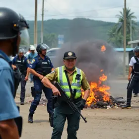 homem discutindo com policial Guarujá
