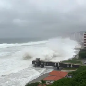 ventos fortes Litoral de SP