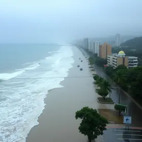 chuva em santos